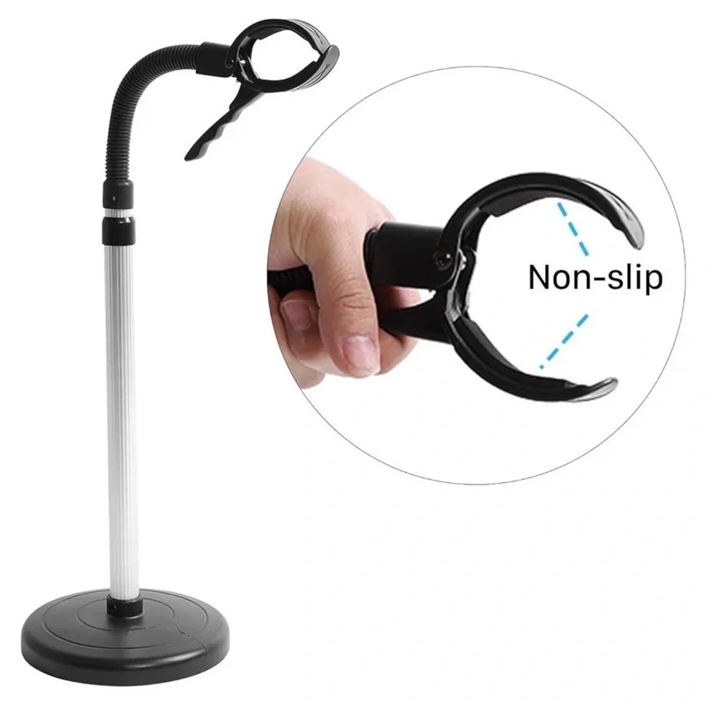 Retractable Hair Dryer Stand Holder Hands-Free 360° Vertical Blow Dryer Mount US